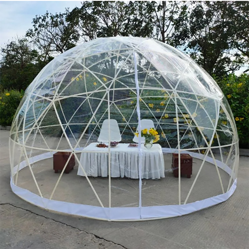 Một nửa màng trong suốt PVC Geodesic Dome