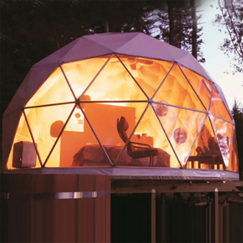 Một nửa màng trong suốt PVC Geodesic Dome